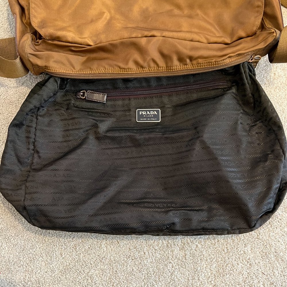 Prada Brown Nylon Vela Sport Messenger Bag - Picture 16 of 16